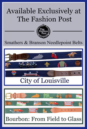 Smathers & Branson Needlepoint Belts - City of Louisville, Bourbon Belts